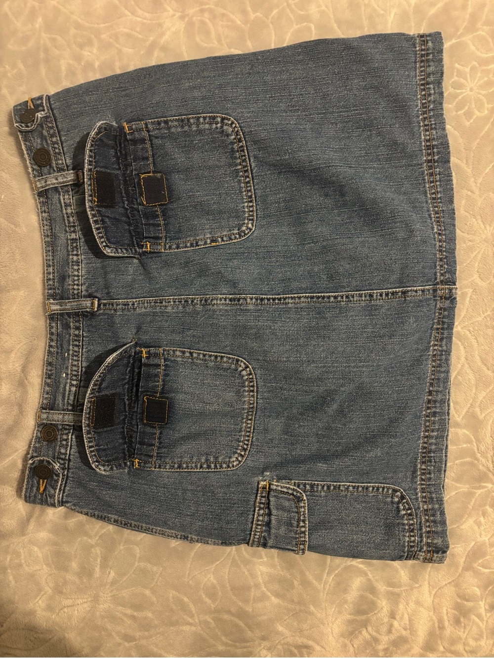 St. John's Bay Denim Mini Skort - Picture 6 of 9